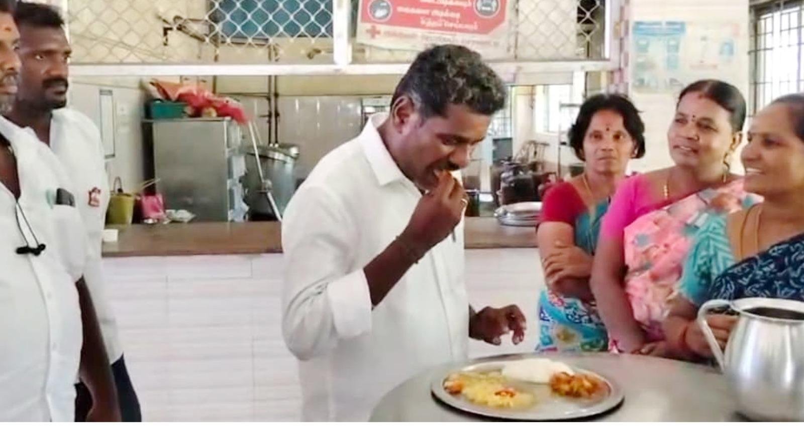 பெரம்பலூரில் எம்.எல்.ஏ. அதிரடி ஆய்வு: அம்மா உணவகம், சார்பதிவாளர் அலுவலகங்களில் கி.சிவக்குமார் திடீர் விசிட்!