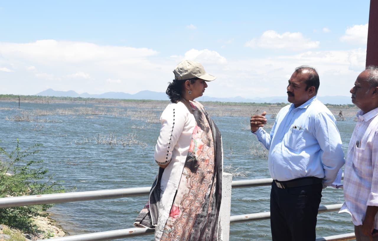 கொட்டரை நீர்த்தேக்கப் பணிகள் - நேரில் ஆட்சியர் ஆய்வு